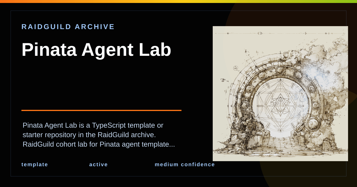 Generated RaidGuild archive cover for Pinata Agent Lab