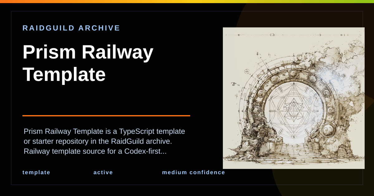 Generated RaidGuild archive cover for Prism Railway Template
